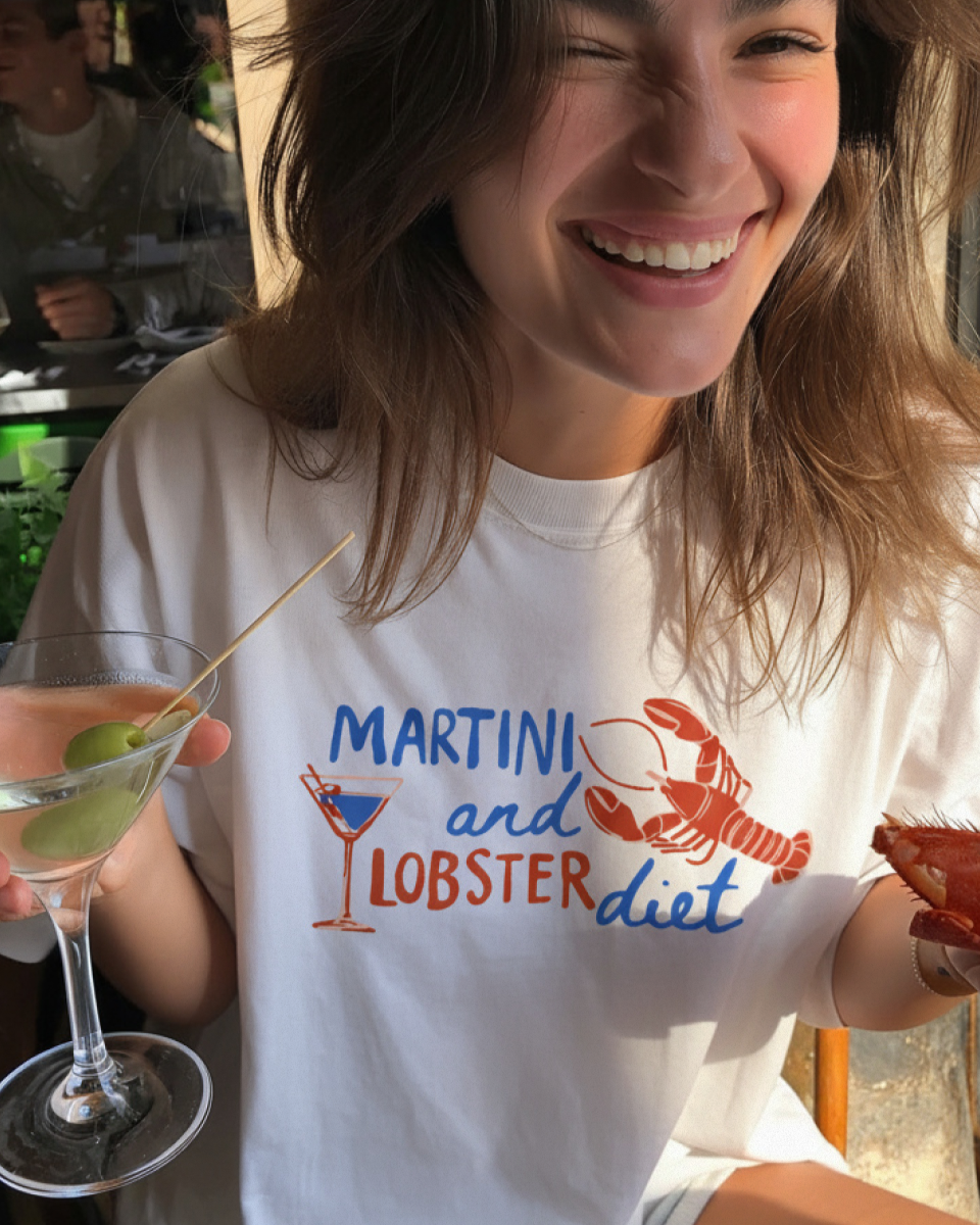 Martini and Lobster t-shirt